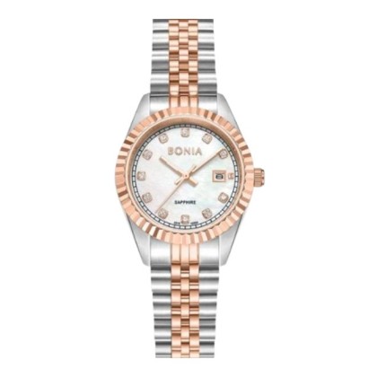 Bonia Noble Elegance BNB10550-6657 White Dial Stainless Steel Women Watch